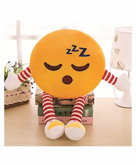 Frantic Sleeping Plush Cushion With Stripe Hands And Legs - Yellow 