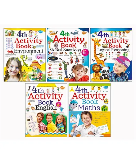 4th Activity Books Pack of 4 - English
