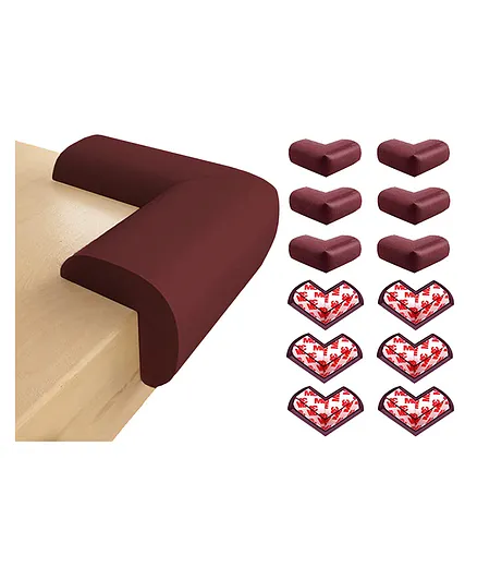 BabyPro Baby Proofing Corner Guards 12 Pieces - Brown
