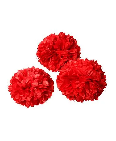 Egen Abnorm Typisk Party Propz Pom Poms Pack of 3 - Red Online in India, Buy at Best Price  from FirstCry.com - 2338445