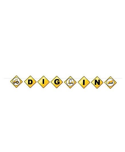 Party Propz Construction Theme Party Banner Yellow Online In India