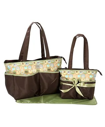 Mee Mee Baby Diaper Bag Set With Changing Mat Animal Design - Brown