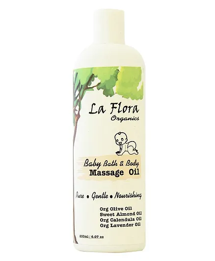 La Flora Organics Baby Bath & Massage Oil - 200 ml
