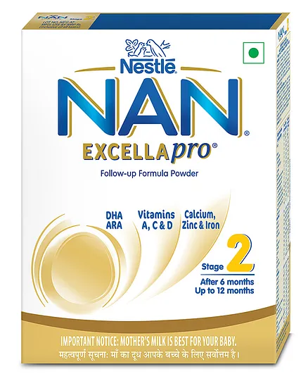 Nestle NAN EXCELLAPRO 2 Follow Up Formula Powder After 6 Months Stage 2 - 400 gm Bag-In-Box Pack