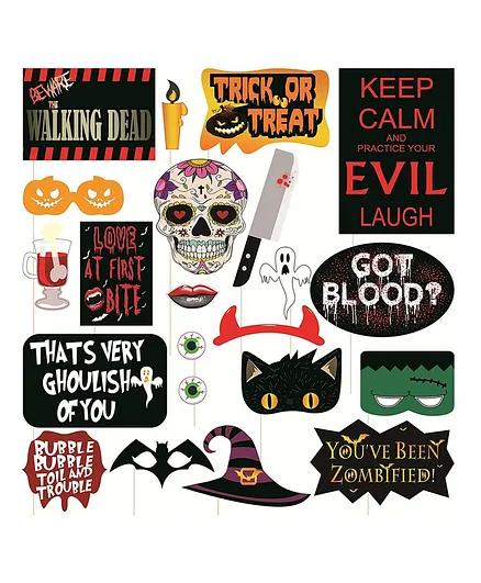Syga Halloween Booth Props Multicolor - Pack of 22