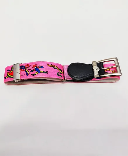 Kid-O-World Stretchable Belt With Buckle Closure - Pink