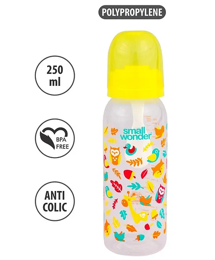 Small Wonder Admire Polypropylene Feeding Bottle Yellow - 250 ml