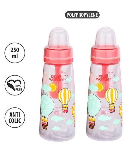 Small Wonder Polypropylene Natural Feeding Bottle Pack of Pink 250 ml  Online in India, Buy at Best Price from 2453773