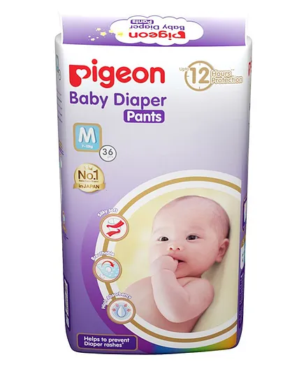 Pigeon Ultra Premium Medium Size Baby Diaper Pants - 36 Pieces