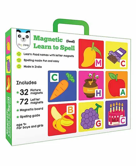 Play Panda Magnetic Learn To Spell Food With 32 Picture Magnets & 72 Letter Magnets