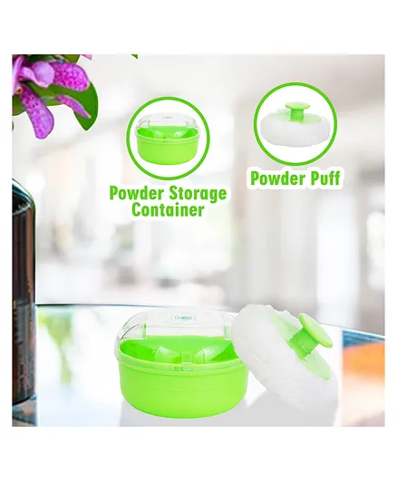 Mee Mee Premium Powder Puff With Case - Green