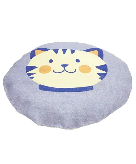Kanyoga Mustard Seeds Filled Cotton Pillow For New Born Babies - Blue