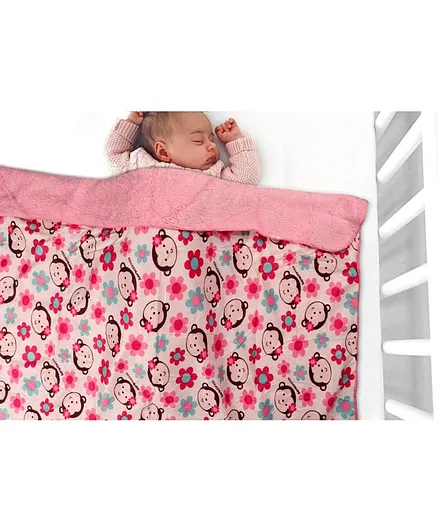 Kassy Pop Organic Microfiber Fleece Blanket Printed - Pink