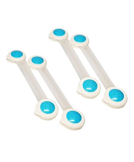 Syga Baby Safety Locks With Adjustable Straps Pack of 4 - Blue...