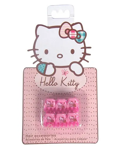 Hello Kitty Mini Clutch Clips Pack of 6 - Pink 