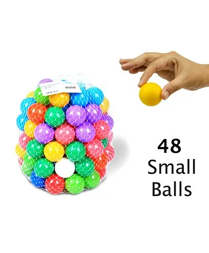 Eevovee Plastic Play Balls Pack of 48 - Multicolour