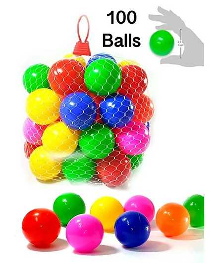 Eevovee Plastic Play Balls Pack of 100 - Multicolour