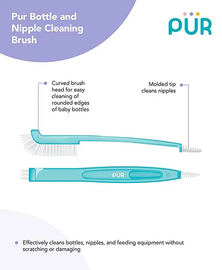 Pur Bottle & Nipple Cleaning Brush - Blue 