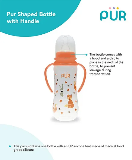 Pur Feeding Bottle with Twin Handle Orange - 250 ml