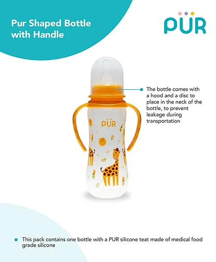 Pur Feeding Bottle with Twin Handle Yellow - 250 ml