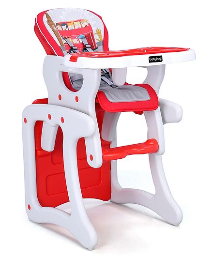 Babyhug Candy 2 In 1 High Chair With Cushioned Seat 5 Point Safety Harness Red White Online In India Buy At Best Price From Firstcry Com 2507431