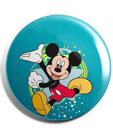Funcart Mickey Mouse Plastic Button Pin Badge - Multicolor