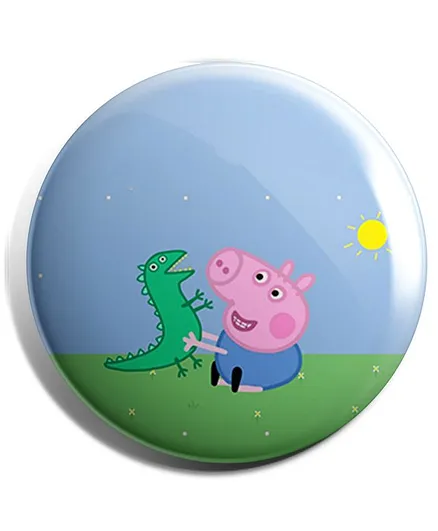 Funcart Circular Shaped Badge Peppa Pig Print - Blue