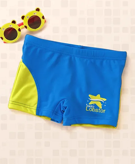 Lobster Swimming Trunks - Blue Yellow