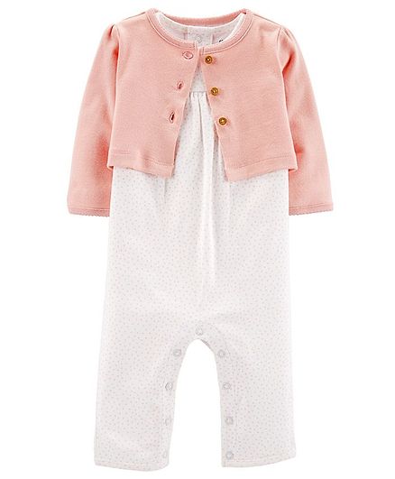 NWT Infant Girls 3 Piece outfit Carter/'s Cap Cardigan Pants My 1st Christmas