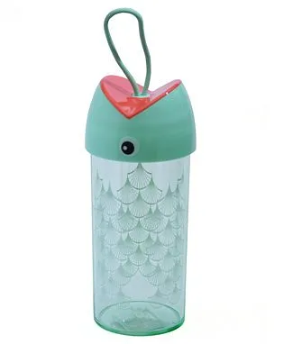 Pix Baby Bottle Fish Design With Filter Green - 350 ml