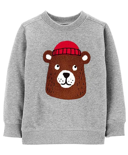 Carter's Bear Warm Fleece Sweatshirt - Grey