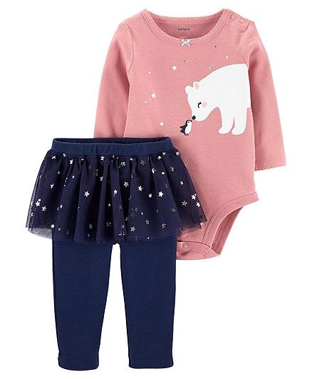 NWT Carters Baby Girls 3 Piece Cardigan bodysuit pant Set 6 9 12 18 24 months