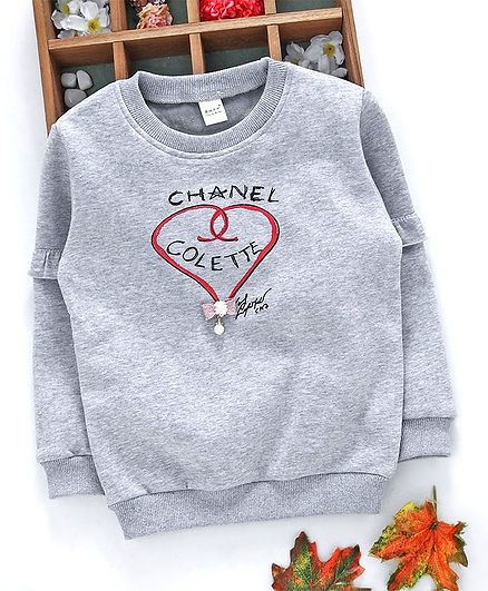 grey chanel sweatshirt