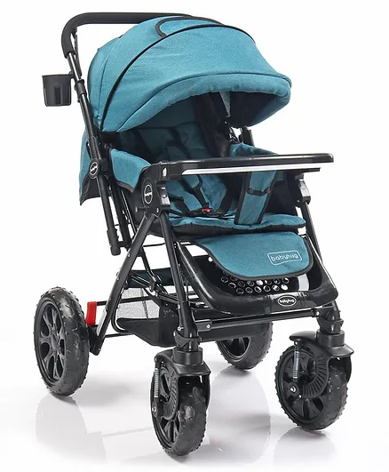 Babyhug Melody Stroller With Reversible Handle & Canopy - Green