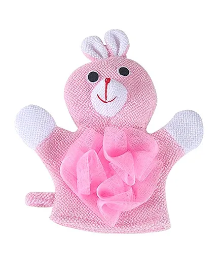 Syga Animal Bathing Gloves Bunny Face & Hands - Pink