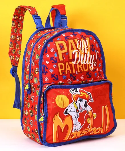 Paw Patrol Reversible School Bag Red - 14 Inches