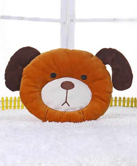 Play Toons Teddy Face Pillow - Brown