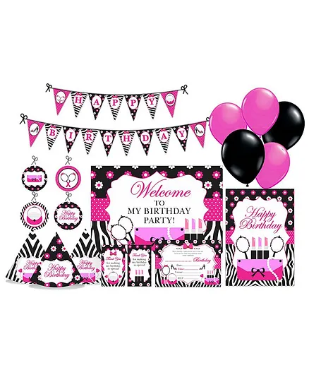 Prettyurparty Glam Diva Party Decorations Package - Pink