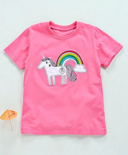 1Tee Kids Girls Unicorn T-Shirt
