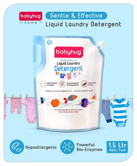 Babyhug Liquid Laundry Detergent Refill Pack - 1500 ml Pack of 2