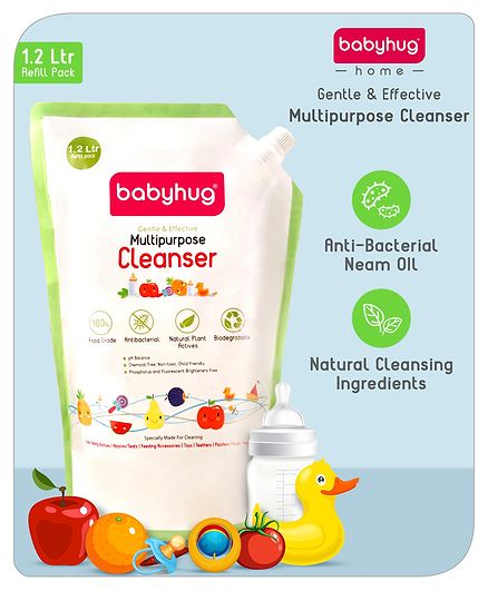 Babyhug Feeding Bottle Accessories & Vegetables Liquid Cleanser Refill Pack - 1200 ml