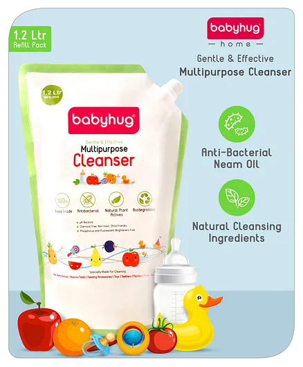 Babyhug Feeding Bottle Accessories & Vegetables Liquid Cleanser Refill Pack - 1200 ml