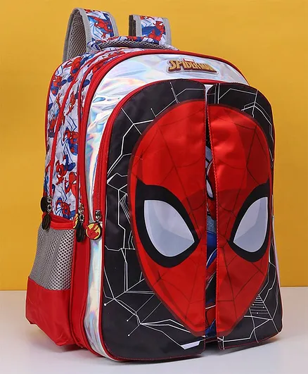 Marvel Spider Man Flap School Bag Red - 18 Inches
