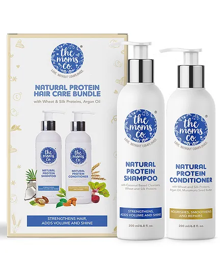 the moms co. Protein Hair Care Bundle (Protein Shampoo and Protein Conditioner)