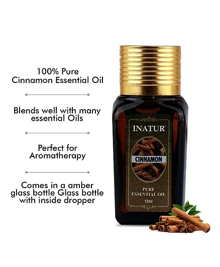Inatur Cinnamon Pure Essential Oil Brown - 12 ml