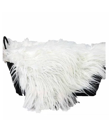 Babymoon Faux Fur Blanket Photo Prop - White