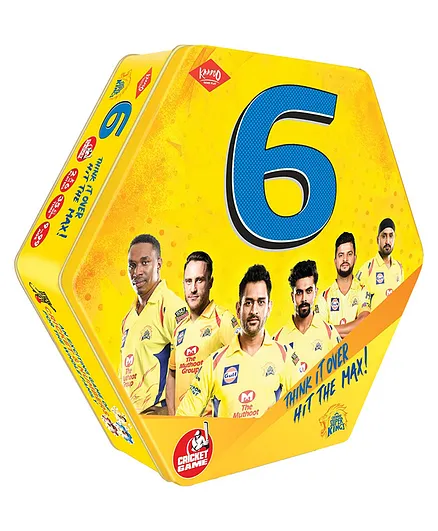 Kaadoo 6 CSK Cricket Board Game - Yellow