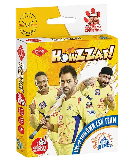 Kaadoo Howzzaat IPL Themed CSK Cricket Card Game - 55 Cards