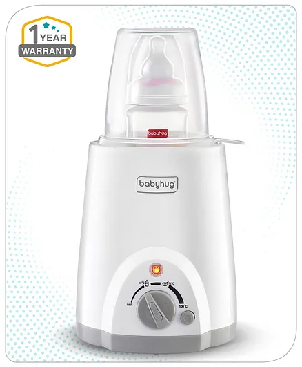 Babyhug 3-1 Bottle Warmer Cum Sterilizer - White