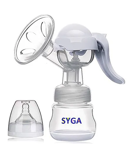 Syga Manual Breast Pump With Lid White - 150 ml